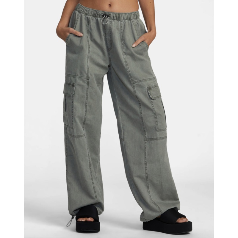 RVCA Womens Stowaway Cargo Pants Olive