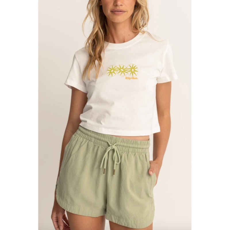 Rhythm Womens Horizon Vintage Crop Tee