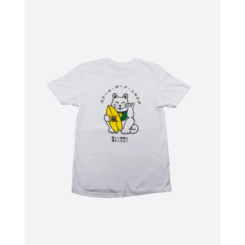 Storm Maneki Neko Surf Tee - White