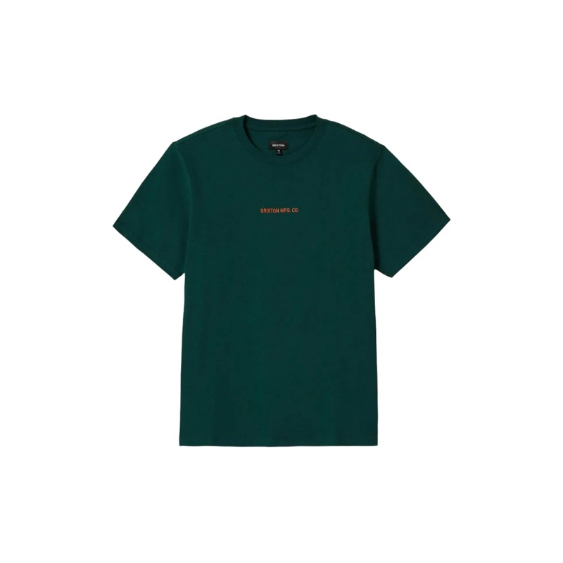 Brixton Quality Embroidered Heavyweight Tee - Deep Emerald