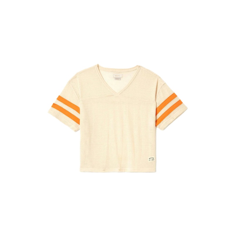 Brixton Varsity Football Mesh Tee - Whitecap