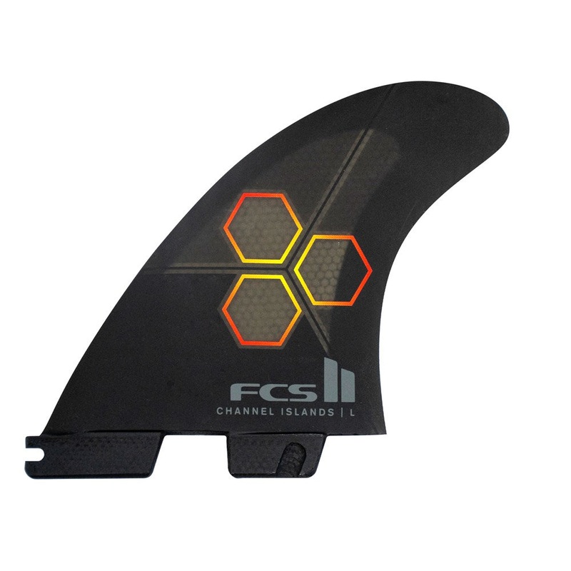 FCS II Channel Islands PC Black/Flame Tri-Quad Fins