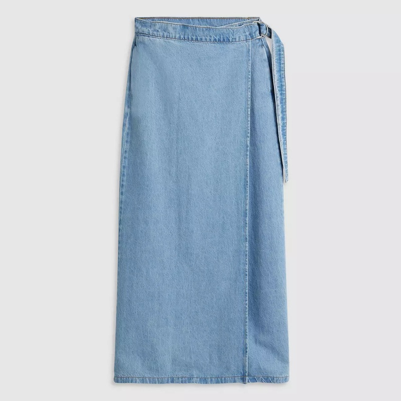 Levis Column Wrap Skirt - Wrapped in Blue