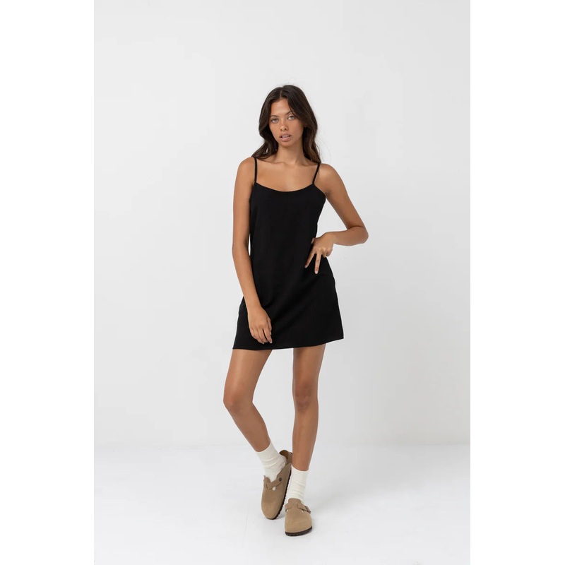 Rhythm Classic Slip Dress - Black