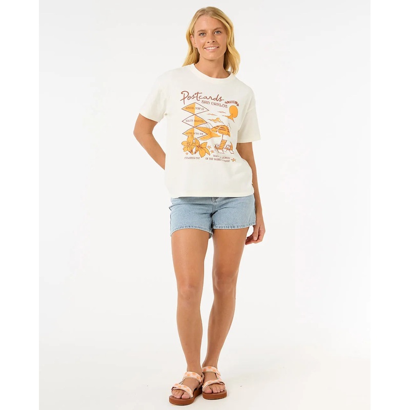 Rip Curl Postcards Relaxed Tee Bone