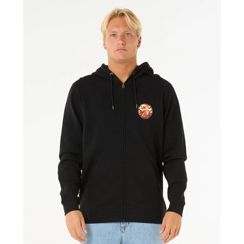 Rip Curl Wettie Passage Icon Zip Through - Black