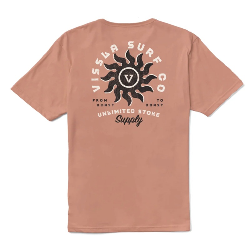 Vissla Spins Organic Tee - Papaya