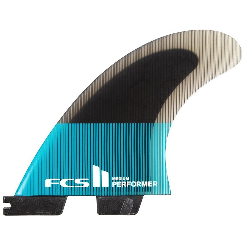 FCS II Performer PC Large Teal/Black Tri Retail Fins