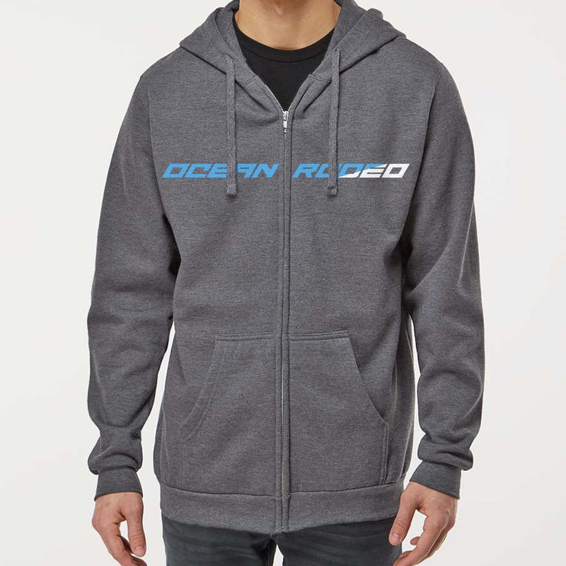 Heather Grey Zip Hood